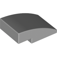 Brick Curved 3 x 2 No Studs — Light Bluish Gray