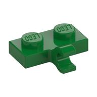 Plate Special 1 x 2 with Clip Horizontal on Side — Green