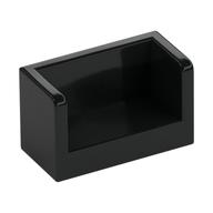 Panel 1 x 2 x 1 with Rounded Corners and 2 Sides — Black