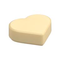 Tile 1 x 1 Heart — Tan