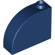 Brick Curved 1 x 3 x 2 — Dark Blue