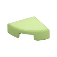 Tile Round 1 x 1 Quarter — Yellowish Green