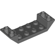 Slope Inverted 45° 6 x 2 Double with 2 x 4 Recessed — Dark Bluish Gray