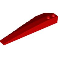 Brick Wedged, Curved 10 x 3 Right — Red