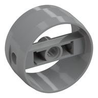 Technic Cylinder 4 x 4 with Pin Holes and Centre Bar, Closed Sides on Bar — Light Bluish Gray