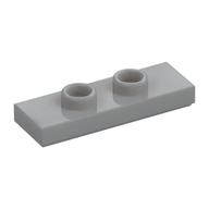 Plate Special 1 x 3 with 2 Studs with Groove and Inside Stud Holder (Jumper) — Light Bluish Gray