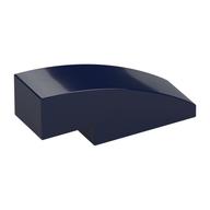 Brick Curved 3 x 1 No Studs — Dark Blue
