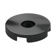 Tile Round 2 x 2 with Hole — Black