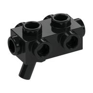Weapon Gun / Blaster 1 x 2 x 2/3 with Studs on Sides and Handle — Black