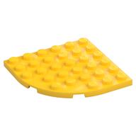 Plate Round Corner 6 x 6 — Yellow