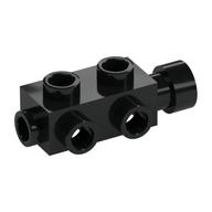 Brick Special 1 x 2 x 2/3 with Studs on Sides — Black
