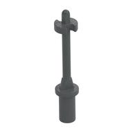 Bar 3L with Handle, Stop Ring and Side Stops (Minifig Ski Pole) — Dark Bluish Gray