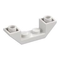 Slope Inverted 45° 4 x 1 Double with 1 x 2 Recessed — White