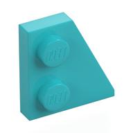 Wedge Plate 2 x 2 Right — Medium Azure