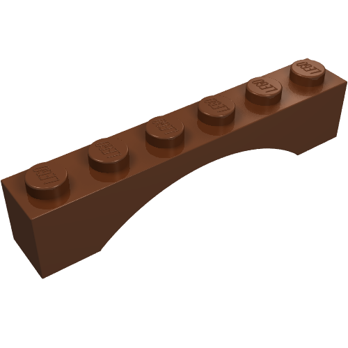 Brick Arch 1 x 6 — Reddish Brown