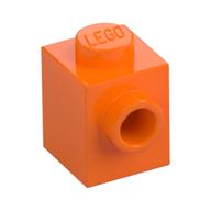 Brick Special 1 x 1 with Stud on 1 Side — Orange