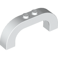 Brick Arch 1 x 6 x 2 Curved Top — White