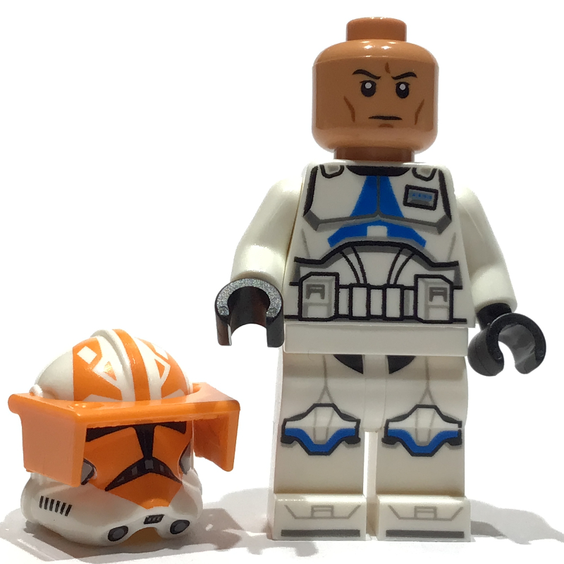 Clone Captain Vaughn, 501st Legion, 332nd Company (Phase 2) - Helmet with Holes and Togruta Markings, Orange Visor