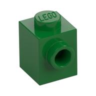 Brick Special 1 x 1 with Stud on 1 Side — Green