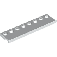 Plate Special 2 x 8 with Door Rail — White