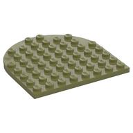 Plate 8 x 8 with Rounded End — Olive Green