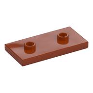 Plate Special 2 x 4 with Groove and Two Center Studs (Jumper) — Dark Orange