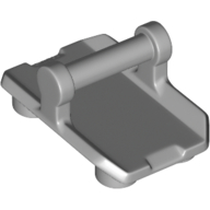 Plate Special / Shield Rectangular with 4 Studs, Handle — Light Bluish Gray