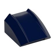 Brick Curved 2 x 2 with Lip, No Studs — Dark Blue