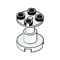 Support Round 2 x 2 x 2 Stand with Reach-Through Center Hole — White