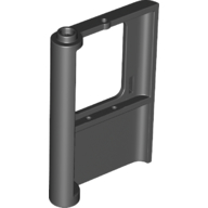 Door 1 x 4 x 5 Train Right - Thick Support Bottom — Black