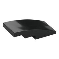 Brick Curved 4 x 2 No Studs — Black