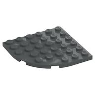 Plate Round Corner 6 x 6 — Dark Bluish Gray
