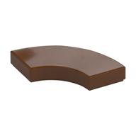 Tile 2 x 2 Curved, Macaroni — Reddish Brown