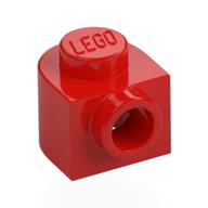 Plate 1 x 1 x 2/3 Half Round with Side Stud — Red