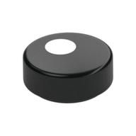 Tile Round 1 x 1 with White Dot/Circle/Eye print — Black