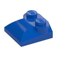 Brick Curved 2 x 2 x 2/3 Two Studs and Curved Slope End — Blue