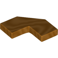 Tile Special 2 x 2 Corner with Cut Corner - Facet — Metallic Gold