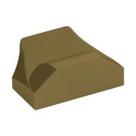 Brick Wedged, Curved 1 x 2 x 2/3 No Studs, Wing End — Metallic Gold