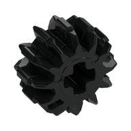 Technic Gear 12 Tooth Double Bevel — Black