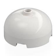 Brick Round 3 x 3 Dome with Center Stud — White