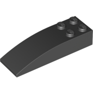 Brick Curved 6 x 2 — Black