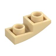 Brick Curved 2 x 1 Inverted — Tan