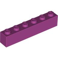 Brick 1 x 6 — Magenta