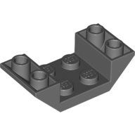 Slope Inverted 45° 4 x 2 Double with 2 x 2 Recessed — Dark Bluish Gray