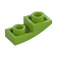 Brick Curved 2 x 1 Inverted — Lime