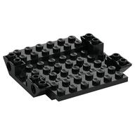 Aircraft Fuselage 8 x 8 Bottom with 4 Pin Holes — Black