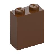 Brick 1 x 2 x 2 with Inside Stud Holder — Reddish Brown