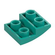 Brick Curved 2 x 2 x 2/3 Inverted — Dark Turquoise