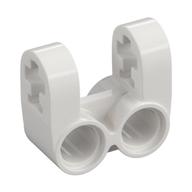 Technic Axle and Pin Connector Perpendicular Double Split — White