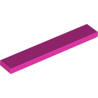 Tile 1 x 6 with Groove — Dark Pink